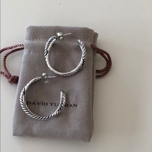 David Yurman • Crossover Infinity Hoop Earrings